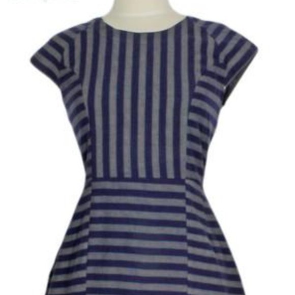 Mata Traders Fair Trade Stripe Sheath Dress Size M Left - Picture 7 of 8